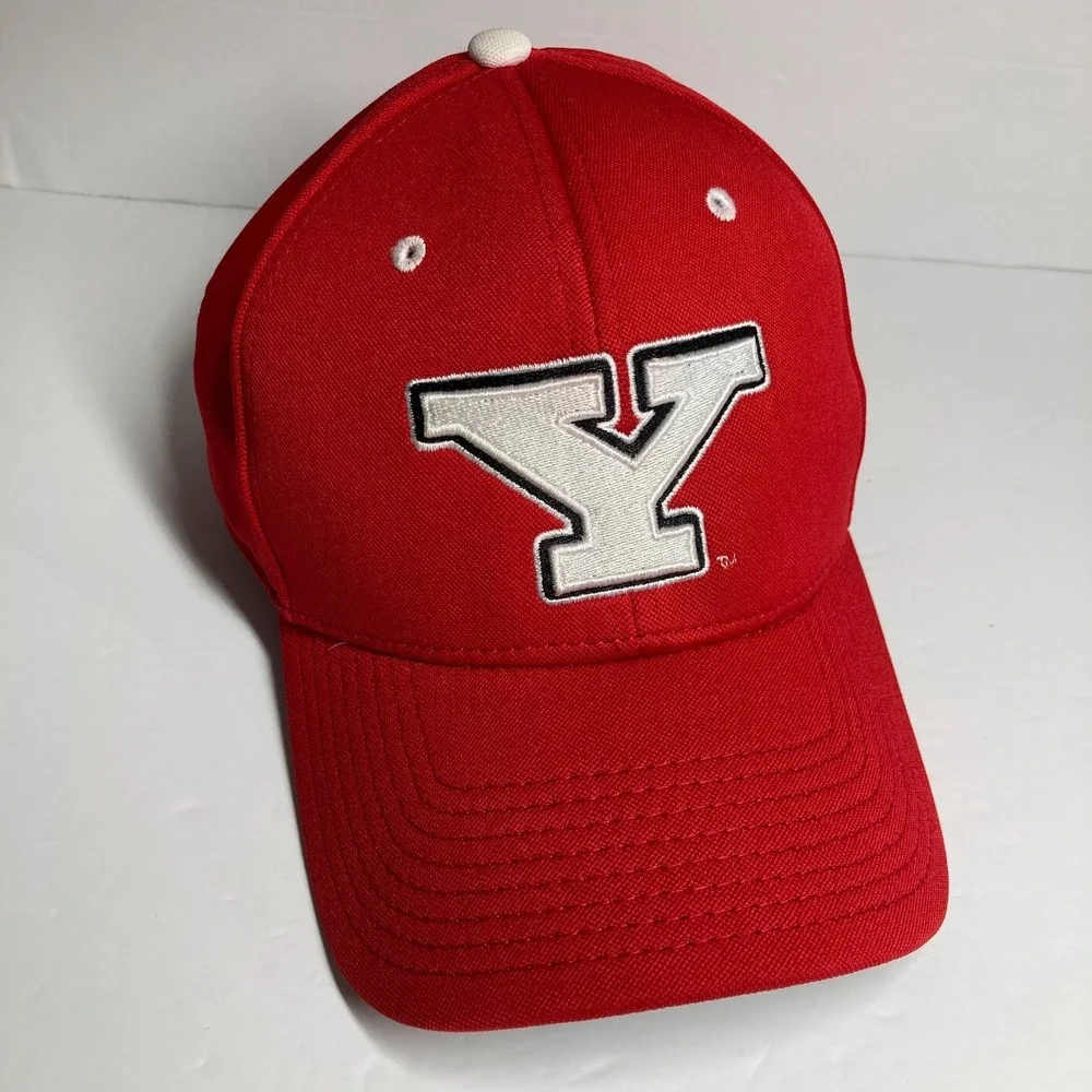 Youngstown State University Penguins Cap Hat Adult Fitted 6 7/8  Red Embroidered